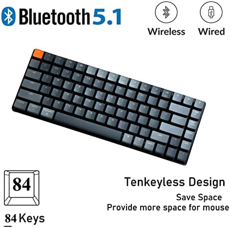 Keychron K3 verzije 2, izgled 75%, 84 tipke ultra-tanki clamshell to je bežična mehanička tipkovnica Bluetooth /USB sa žičanim pozadinskim