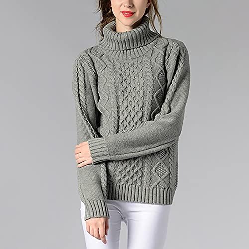 MEBAMOOK Ženski jesenski džemperi 2022 džemper modni pruga Kontrast pleteni labavi džemper od kornjača plus odjeća