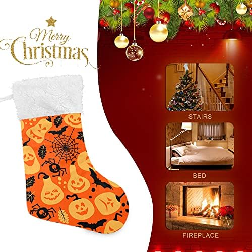 Alaza božićne čarape Halloween bundeva pauka Klasična personalizirana velika čarapa ukrasa za obiteljsku blagdansku sezonu dekor za