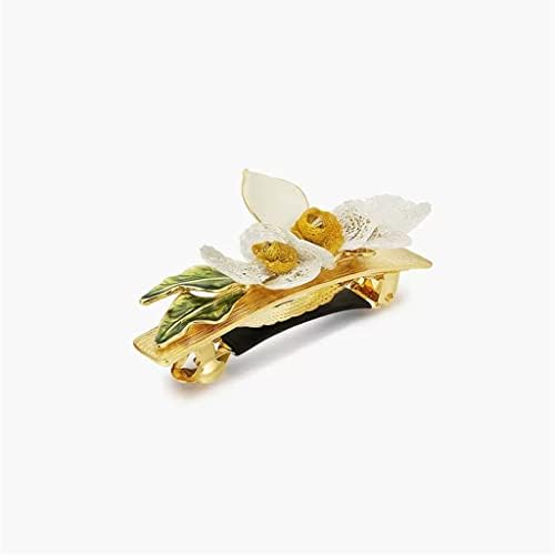 Tkfdc ručno izrađeni složeni cvijet kapljice ulja list zlato pozlaćeno romantično coiffure horizontalni isječak pola kose gornje kopče