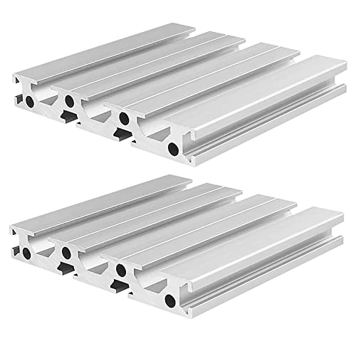 2 pakiranja aluminijskog ekstruzijskog profila 15100 duljina 21,65 inča / 550 mm srebrna, 15 mm 100 mm 15 serija europski standardni