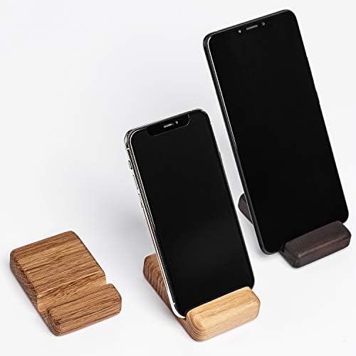 Woodstuff Wooden držač mobilnog telefona, slatka stajalište mobitela, držač drvenog pametnih telefona, prijenosni stolni postolje za
