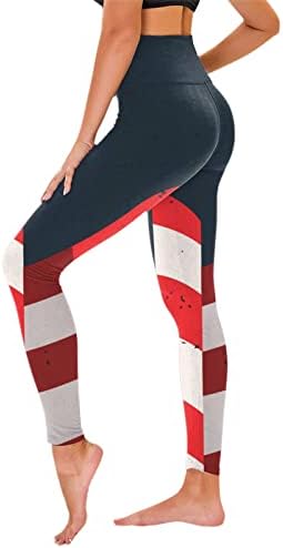 Američke gamaške za zastave ženska kontrola trbuha u SAD -u zastava Stripe zvijezde hlače Fitness Comppression Works Wars