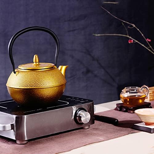 Zlatni čajnik, 10oz lijevano željezo Japanski čajnik za čaj Crni čajnik s infuserom od nehrđajućeg čelika za labav čaj