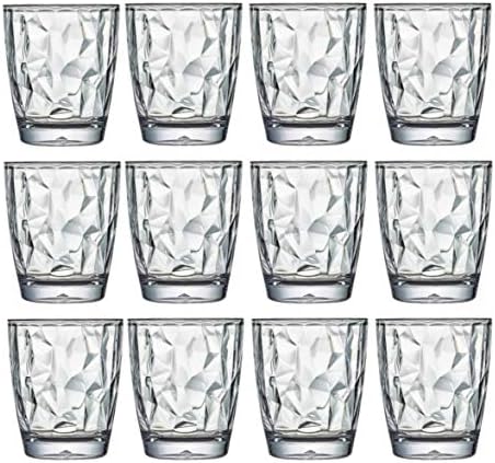 [Izgledajte kao staklo] 10 oz, 12-dijela Neraskidiva naočale za piće Tritanske plastične gužve za perilicu posuđa sigurna BPA besplatno