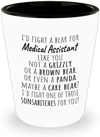 Poklon čaše za medicinsku njegu - borio bih se s medvjedom za pomoćnika poput tebe-ne grizlija, ne Smeđeg medvjeda, pa čak ni pande