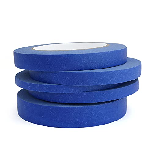 Batino 5pcs plava slikarska traka, plava maskirana vrpca Multi paket, 60 metara x 5 kotrljanja, paket više veličine s 20 mm 15 mm 12