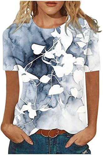 Ženska majica kratkih rukava 2023. s cvjetnim pamučnim vratom od vinove loze, ljetna jesenska majica za dame u Americi