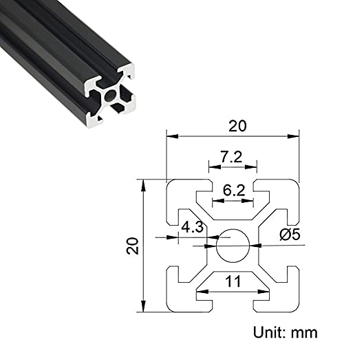 4pcs 2020 dijelovi za 3-inčni-CNC pisač Europski standard anodizirana linearna tračnica ekstruzija aluminijskog profila za-3-inčni-pisač