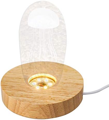 Bituulor Wood Light Base LED zaslon stalak za akrilnu kristalnu umjetnost staklo, 4 inča