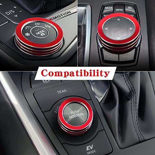 Auprite Car Multimedia gumb gumba poklopac gumba za Toyota RAV4 2019-2023, automatsko unutarnje ukrašene gumbe gumba pokriva aluminijsku