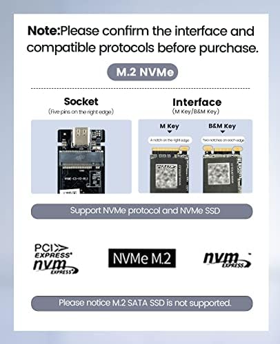 ORICO nadograditi aluminijsko kućište solid state drive M. 2 NVMe sa brzinom čitanja 20 Gbit / s i USB C 3.2 / 3.1 Gen 2 do M2 NVMe