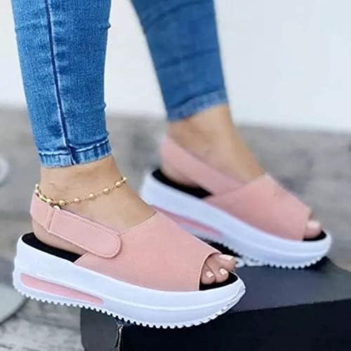 Slatke sandale za žene Wedge Women's 2022 Bow čvor Ugodna platforma sandale cipele ljetne plaže Putovanje moda papuča Flip Flops