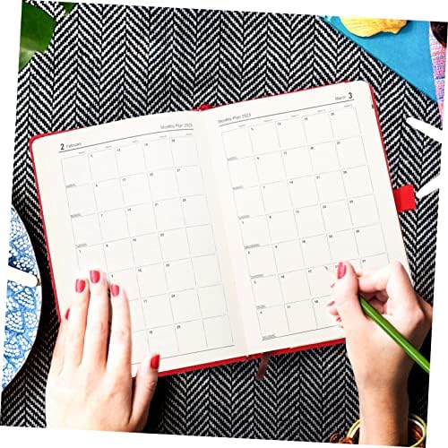 NUOBESTY 4PCS 2023 Organizator Zahvalnost Daily verzije Planiranje Red Journal Business Notepad Habit Rođendan dnevnik Prijenosni dnevni