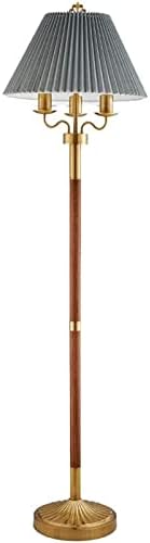 Stojeća svjetiljka stojeća svjetiljka vintage klasična podna svjetiljka s 3 glave naborane nijanse tkanine elegantna visoka lampica