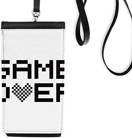 Siva crna igra preko piksela telefona torbica za viseće mobilne vrećice crni džep