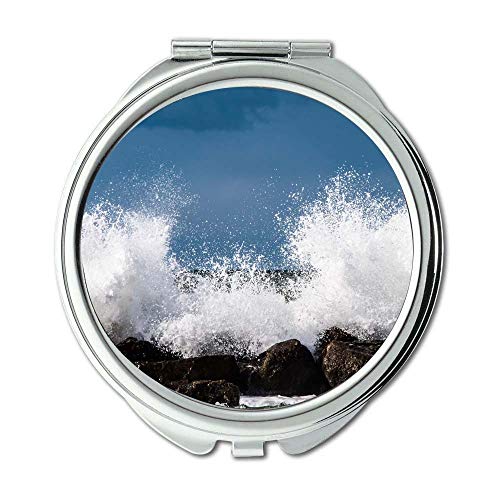 Ogledalo, putno ogledalo, priroda na plaži, Džepno ogledalo, prijenosno ogledalo