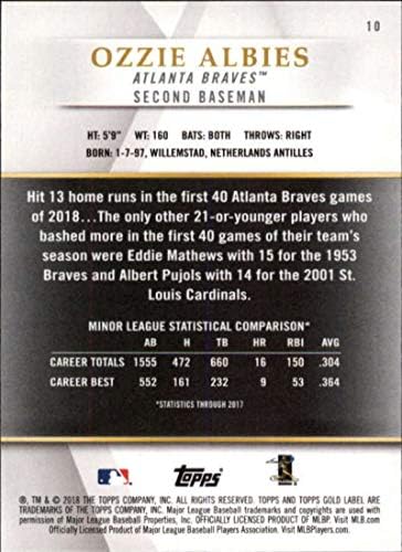 2018 Topps Gold Label Class 210 Ozzie Albies RC Rookie Atlanta Braves MLB Trgovačka kartica bejzbol