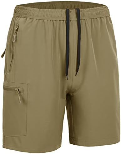 Muške putničke radne teretne kratke hlače Brzo suhe lagane kratke hlače za ribolov, trčanje, vježbanje u teretani s 4 džepa
