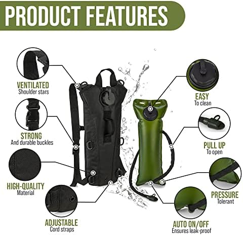 Ruksak za planinarenje-ruksak za vodu - ruksak za hidrataciju-Izolirani spremnik za vodu-lagana torba za hidrataciju, dnevni komplet