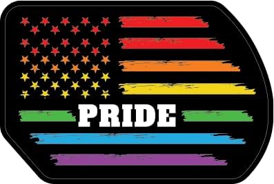 Ponos | Američka LGBT zastava | Sjajna ideja za poklon | naljepnica naljepnice | 2 pakiranja | 5 inča naljepnice | S10463