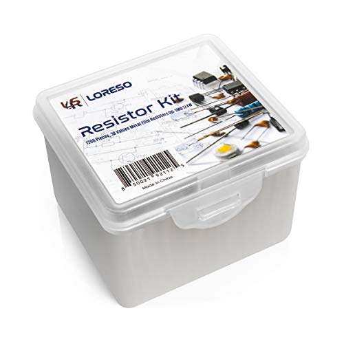 LSR Loreso Asortiman Asortiman Box - 1200 komada 0 do 1M OHM 1/4W 1% metalni filmski otpornici, 38 vrijednosti po paketu, ROHS kompatibilni