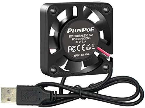PlusPoe DC 5V USB ventilator za hlađenje bez četkice, 40 mm x10 mm, dvostruki kuglični ležaj tihi operacija w/brzina 6800 o/min