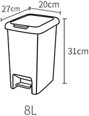 Kanta za smeće bucket pravokutna plastična kanta za smeće klizna preša kanta za smeće kupaonica toaletna soba spavaća soba ured otporan