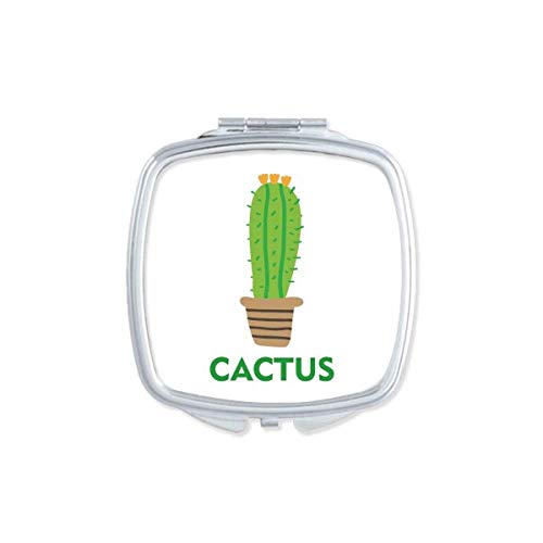 Zeleni kaktus lončana sukulenta ogledalo prijenosna kompaktna džepna šminka dvostrana staklo