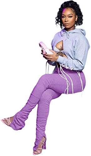 Adongnywell ženske složene jogera joge sport naboranu hlače visokog struka ruširane hlače s mršavim hlačama