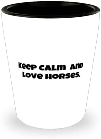 Inspirativni pokloni za ljubitelje jahanja, ostanite mirni i volite konje, zabavna čaša za prijatelje iz