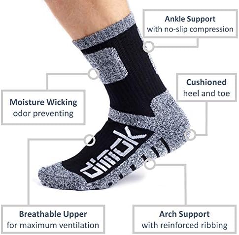 Dimok tople čarape za muškarce hokej planinarenje atletske vlage Wicking Trekking Sportska posada čarape Muške žene dječaci