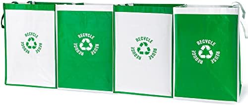 + Zelene i bijele vreće za recikliranje kuhinjskog smeća, kućne kante za sortiranje, organizator, vodootporne košare, pretinac za spremnike