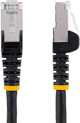 Startech.com 5ft Cat6a Ethernet kabel - niski dim nula halogen - 10 gigabita 500MHz 100W POE RJ45 S/FTP Black Network Cord Snagless