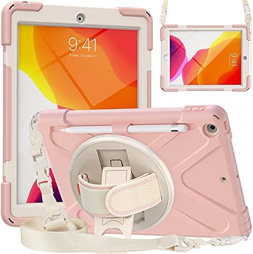 Zenrich iPad 10,2 inčni robusni futrola Sakura ružičasta i 2 pakiranja protiv plavog svjetla, kalje od staklenog zaslona Ptotector
