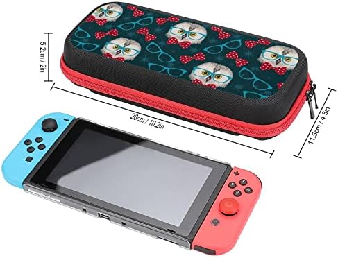 Sova s ​​naočalama ispisana vreća za skladištenje kućišta kompatibilna za Nintendo Switch Lite pribor i igre