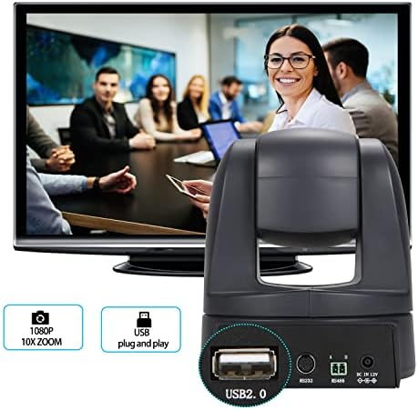 SZXLCOM USB video konferencija kamera 10x optički zum PTZ kamera HD 1080p za sustav konferencijske sobe, crkva za sastanke uživo uživo