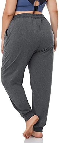 Zerdocean Women's Plus Veličina joggers hlače Aktivne trenerke konusne vježbe joga dnevni boravak s džepovima