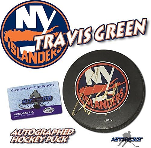Travis Green potpisao je pak njujorških otočana pak u stilu rova s rijetkim PAKOVIMA NHL-a s autogramima u MNL-u