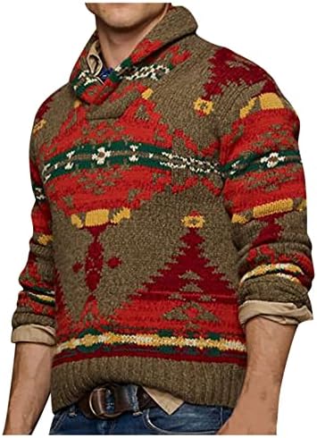 Dudubaby muške čvrste boje ležerna pulover okruglog vrata za vrat dugi rukav pletenica