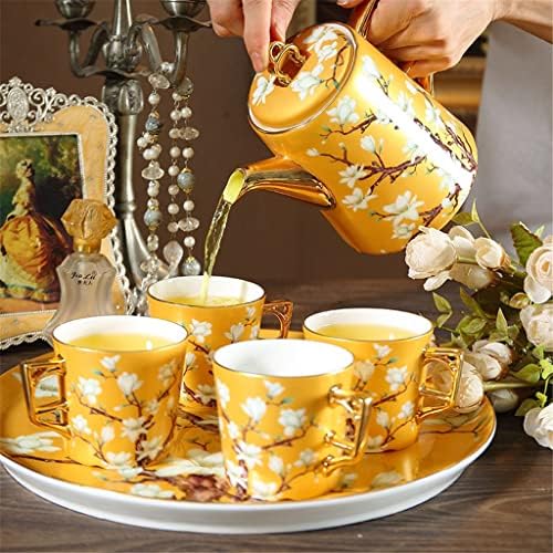 YTYZC Househol Popodnevni čaj Tea Set s pladnjem postavljenim dnevnim boravkom u europskom stilu Pijeće staklo za piće set čajnik za