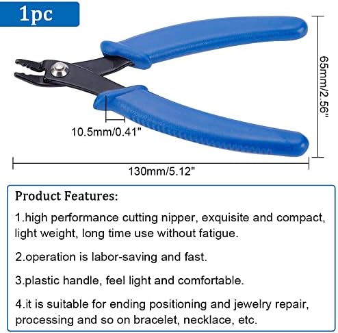 1 set kliješta za prešanje čeličnih kuglica 45 alati za izradu nakita 13cm / 5 inča kliješta za prešanje-kliješta za prešanje s PVC