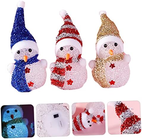 Beteoky 3 PCS snjegovićni ukrasni ukrasi za rođenje za djecu za djecu igračke za djecu koja su vodila stojeći snjegović kristalni snježni