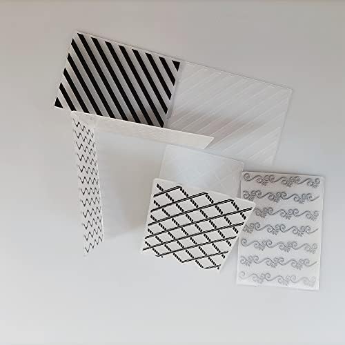 4-pack a6 veličina plastična mapa za utiskivanje papir zanat plastične teksture za izradu karata za izradu karata