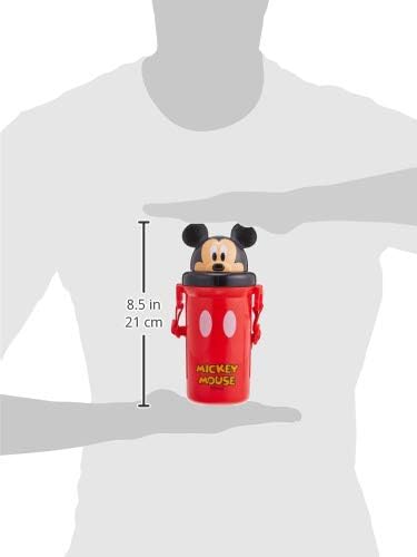 Klizač sst5hd matrica kapica Silikonska slamna boca s vodom, 18,4 fl oz, Mickey Mouse Disney