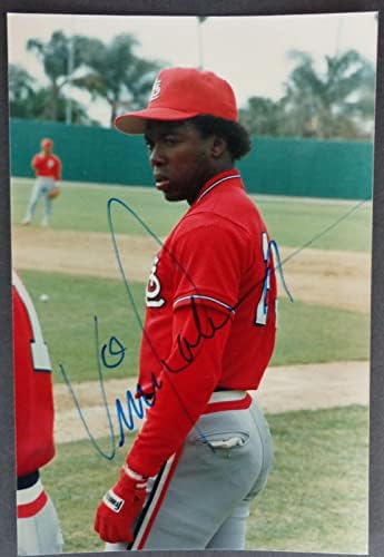 Vince Coleman Autografirani 4x6 Photo St. Louis Cardinals 177130 - Autografirane MLB fotografije