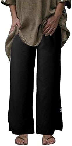 Wocachi ženke ležerne široke noge hlače visokog struka protočna struja redovita fit ravna hlača plus size odjeća za spavanje