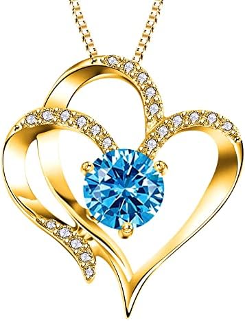 Ženske dvanaest mjeseci u obliku srca slova privjesak srebrna ljubav cirkona ogrlica srca do srca rodni kamen ogrlica ogrlica