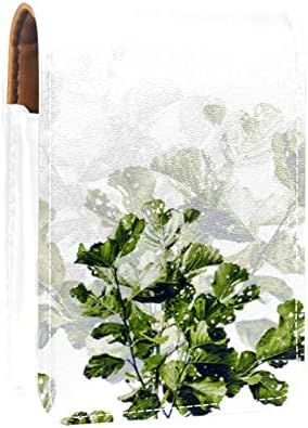 Futrola za ruž za usne s ogledalom slatka prijenosna Kozmetička torbica Kozmetička torbica, moderno zeleno lišće biljaka