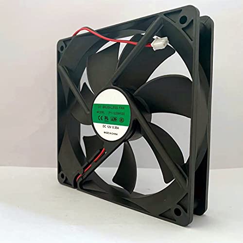 PY-1225H12S BRUSHLESS fan dc DC12V 0.35 A 120 mm, L × 120 mm W × 25 mm H 2-žični ventilator za hlađenje